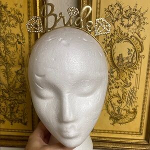 Gold Bride Headband